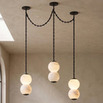 Marlowe Stacked Alabaster Chain Chandelier