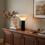 Mushroom Cap Alabaster Table Lamp