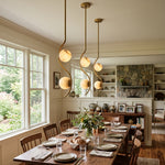 Ondelle Curved Rod Alabaster Pendant Light