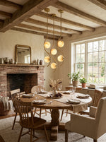 Ondelle Curved Rod Alabaster Pendant Light