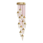 Ondine Faceted Alabaster Drop Chandelier