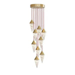 Ondine Faceted Alabaster Drop Chandelier