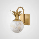 Palmyra Alabaster Globe Palm Wall Sconce