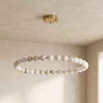 Pearl Alabaster Necklace Round Chandelier