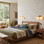 Perlune Globe Alabaster Vanity Wall Light