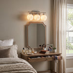 Perlune Globe Alabaster Vanity Wall Light