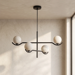 Perrin Crossing Arm Globe Chandelier