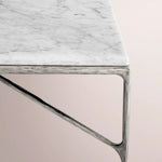 Caloria Thaddeus Marble Square Coffee Table — CARRARA MARBLE-PEWTER / 52