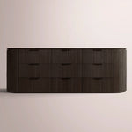 Sopravelle Drawer Dresser — BLACK OAK / 90