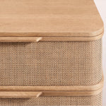 Trevia 6-Drawer Dresser — NATURAL OAK / CANE