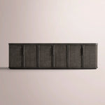 Trevia Media Console — BLACK OAK / CANE / 96