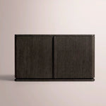 Liromelle Media Console — BLACK OAK / DOOR 48