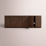 Liromelle Sideboard — BROWN OAK / 6-DOOR 96