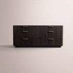 Cavenza 6-Drawer Dresser — BLACK OAK