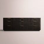 Cavenza 9-Drawer Dresser — BLACK OAK