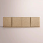 Liromelle Low Media Console — GREIGE OAK / 4-DOOR 84