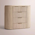 Sopravelle Tall Drawer Dresser — WHITEWASHED OAK / 50