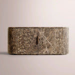 Sopravelle Reeded Stone Media Console — BROWN EMPERADOR MARBLE / 60