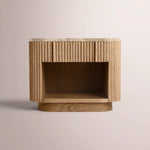 Ethoria Emperador Open Nightstand — NATURAL OAK-GOLD MARBLE / 26