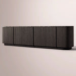 Ethoria Emperador Media Console — BLACK OAK-BLACK MARBLE / 96