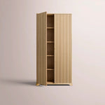 Celorin Reeded Cabinet — GREIGE OAK / 45