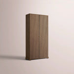 Celorin Reeded Cabinet — BROWN OAK / 38