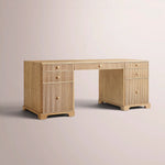Celorin Reeded Desk — LIGHT OAK / 72