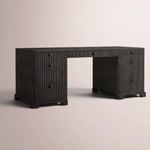 Celorin Reeded Desk — BLACK OAK / 84