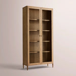 Luvoriel Glass Cabinet — LIGHT OAK
