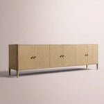 Luvoriel Media Console — GREIGE OAK / 6-DOOR 96