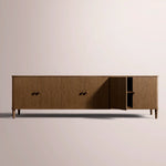 Luvoriel Media Console — BROWN OAK / 6-DOOR 96