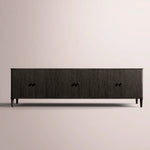 Luvoriel Media Console — BLACK OAK / 6-DOOR 96