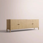 Luvoriel Media Console — GREIGE OAK / 4-DOOR 72