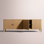 Luvoriel Media Console — LIGHT OAK / 4-DOOR 84