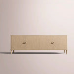 Luvoriel Media Console — GREIGE OAK / 4-DOOR 72