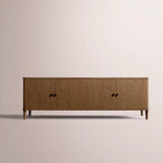 Luvoriel Media Console — BROWN OAK / 4-DOOR 72