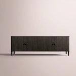 Luvoriel Media Console — BLACK OAK / 4-DOOR 72