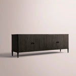 Luvoriel Media Console — BLACK OAK / 4-DOOR 72