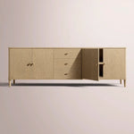 Luvoriel Sideboard With Drawers — GREIGE OAK