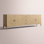 Luvoriel Sideboard With Drawers — GREIGE OAK