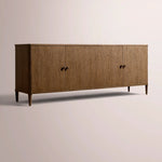 Luvoriel Sideboard — BROWN OAK / 4-DOOR 84
