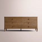 Luvoriel Drawer Dresser — BROWN OAK / 6-DRAWER