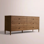 Luvoriel Drawer Dresser — BROWN OAK / 6-DRAWER