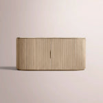 Sopravelle Emperador Media Console — GREIGE OAK / GREY MARBLE / 2-DOOR 60“