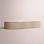 Sopravelle Emperador Coffee Table — WHITEWASHED OAK / WHITE MARBLE / 76