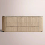 Sopravelle Emperador Drawer Dresser — GREIGE OAK / GREY MARBLE / 90