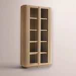 Ethoria Glass Cabinet — GREIGE OAK