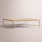 Caloria Thaddeus Marble Square Coffee Table — GOLD MARBLE-BRASS / 52