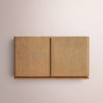 Liromelle Emperador Media Console — NATURAL BRUSHED OAK / GOLD EMPERADOR MARBLE / 2-DOOR 48