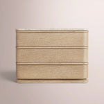 Liromelle Emperador Closed Nightstand — GREIGE BRUSHED OAK / GREY EMPERADOR MARBLE / 32